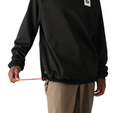 The 686 men's bonded fleece crew top has a solid black color and a round neckline.