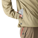 The 686 Men's Bonded Fleece Crew 2025 in this image appears to be khaki-colored with a black drawstring.