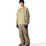 The 686 Men's Bonded Fleece Crew 2025 is pictured in a tan color with a crew neck and long sleeves.