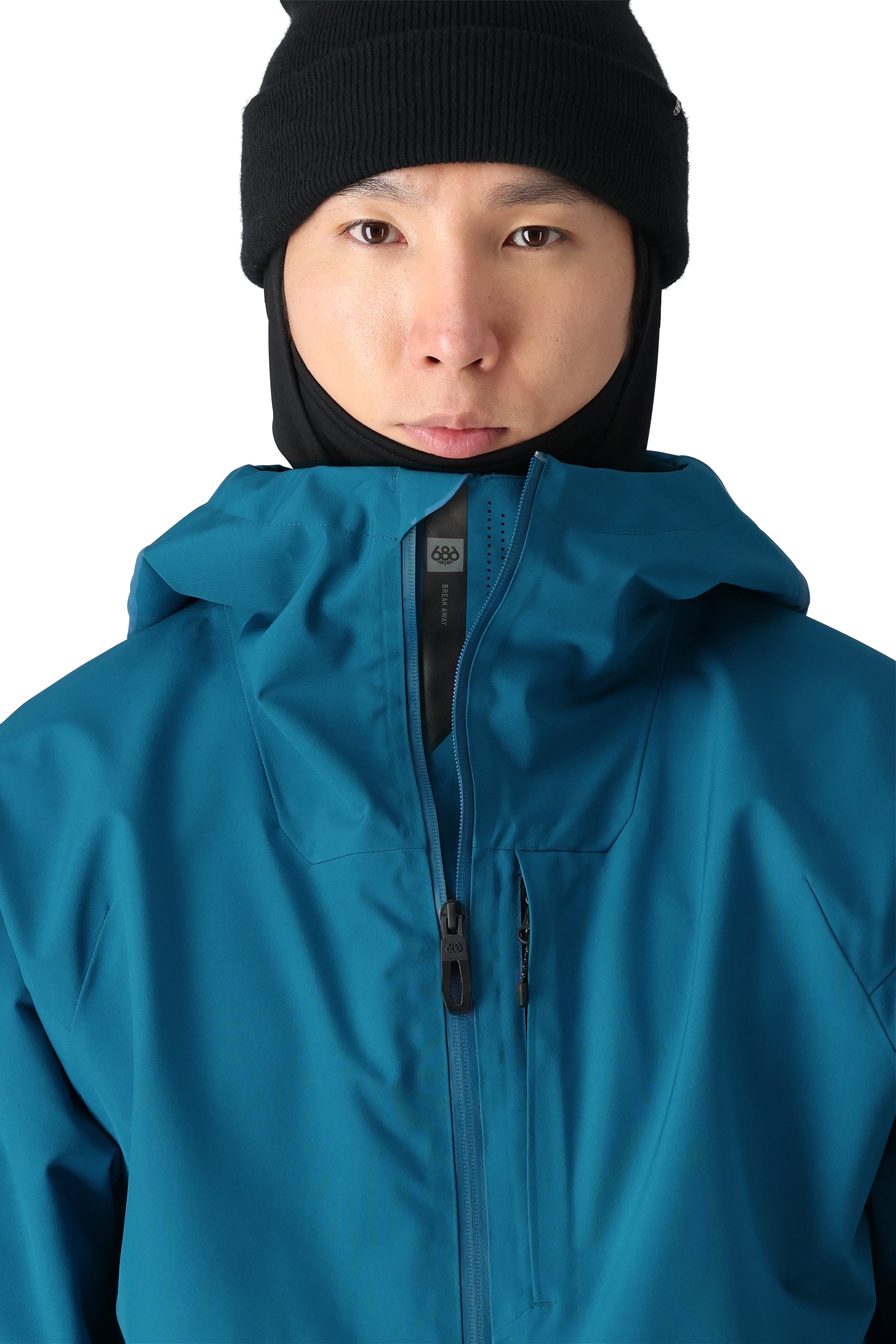 The 686 Gateway Shell Jacket 2025 has a teal color with an insulated hood and black BOA dial.