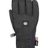 The 686 Men's Primer Glove 2025 is black with a distinctive red logo patch on the wrist.