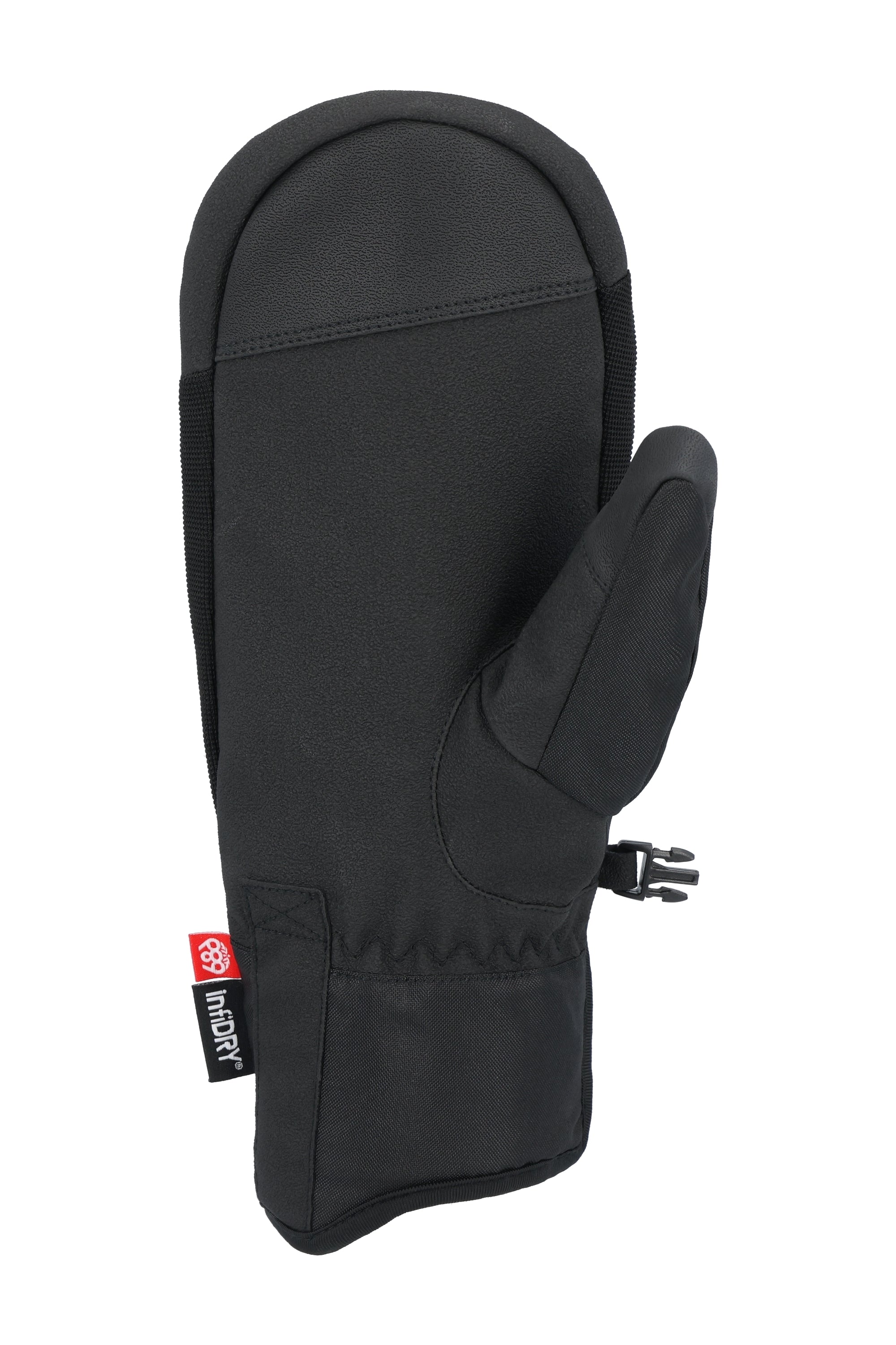 The black 686 Primer Mitt 2025 has a fleece-lined interior and thumb patch.