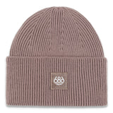 The 686 Women's Big Cuff Beanie 2025 is a taupe-colored beanie with ribbed texture and a folded cuff.