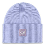 The 686 Women's Big Cuff Beanie 2025 is a light purple beanie with a ribbed cuff and a small embroidered logo on the front.