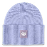 The 686 Women's Big Cuff Beanie 2025 is a light purple beanie with a ribbed cuff and a small embroidered logo on the front.