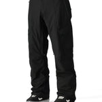 The 686 Men's Quantum Thermagraph Pant 2025 is black with two zippered front pockets and a zippered cargo pocket on one leg.