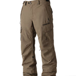 The 686 brand's SMARTY 3-in-1 Cargo Pant features a dark brown color with cargo pockets and a zippered fly.