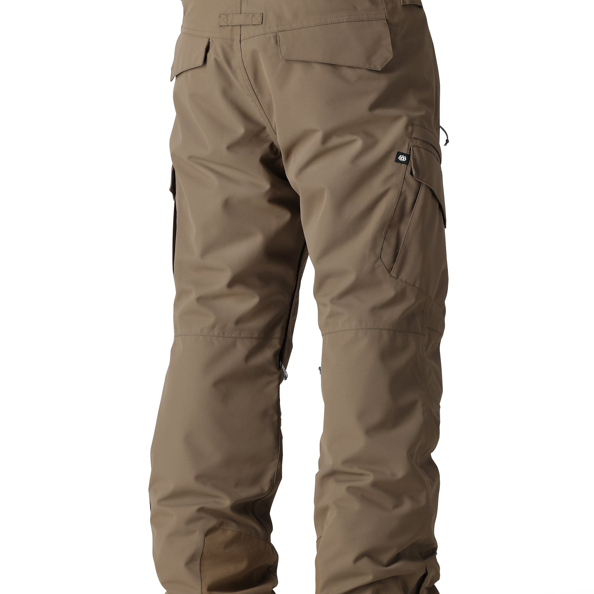 The 686 brand presents the SMARTY 3-in-1 Cargo Pant in a brown color with cargo pockets on both legs.