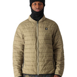 The 686 Smarty 3-in-1 Form Jacket is primarily tan with black accents on the side zippers and collar trim.
