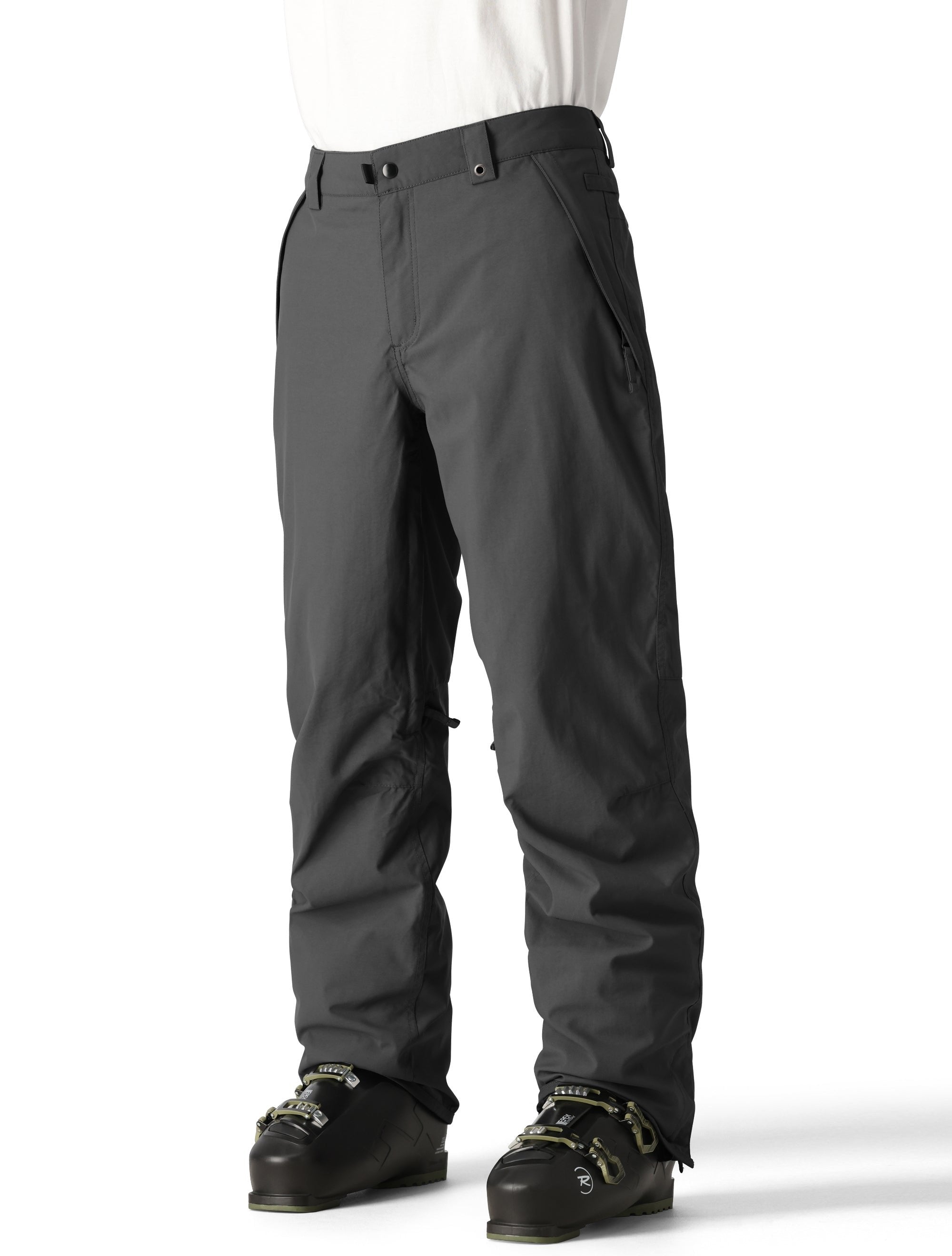 The 686 Men's Standard Shell Pant 2025 in this front view has a solid black color.