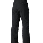 The 686 Women's Standard Shell Pant 2025 is black with two zippered front pockets and a snap button fly closure.