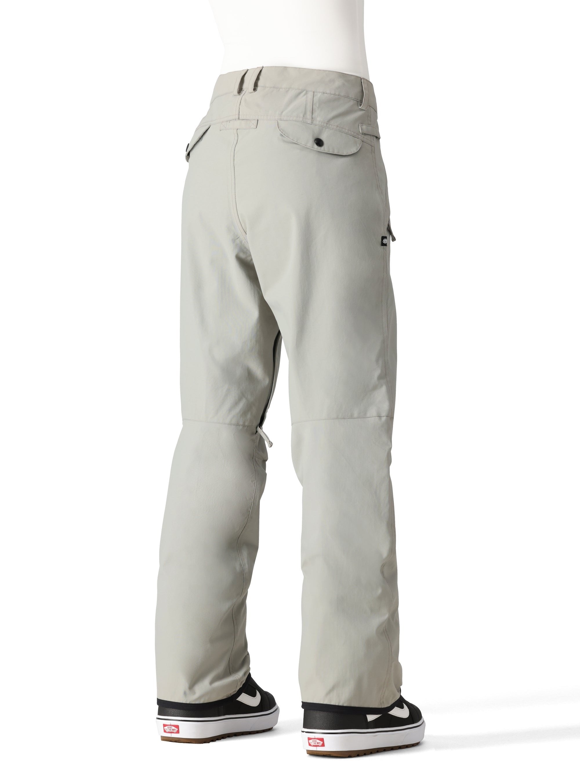 The 686 Women's Standard Shell Pant 2025 is primarily a light grey color with darker grey accents.
