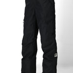 Women’s black Thermagraph ski pants with button waistband and cargo pockets
