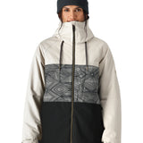 The 686 Women's Athena Insulated Jacket 2025 is predominantly off-white with black accents and has an insulated hood.