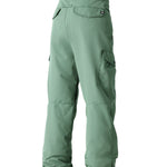 The 686 Women's Aura Insulated Cargo Pant 2025 is pictured from behind in sage green with two cargo pockets and belt loops.