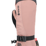 The 686 Women's GORE-TEX Linear Mitt 2025 has a pink color with black accents on the thumb and cuff.
