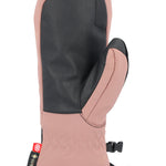 The 686 Women's GORE-TEX Linear Mitt 2025 in dusty rose and black has an insulated hood.