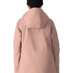 The 686 Woman's Hydra Insulated Jacket 2025 is primarily pink with a hood and visible zipper pockets on either side.
