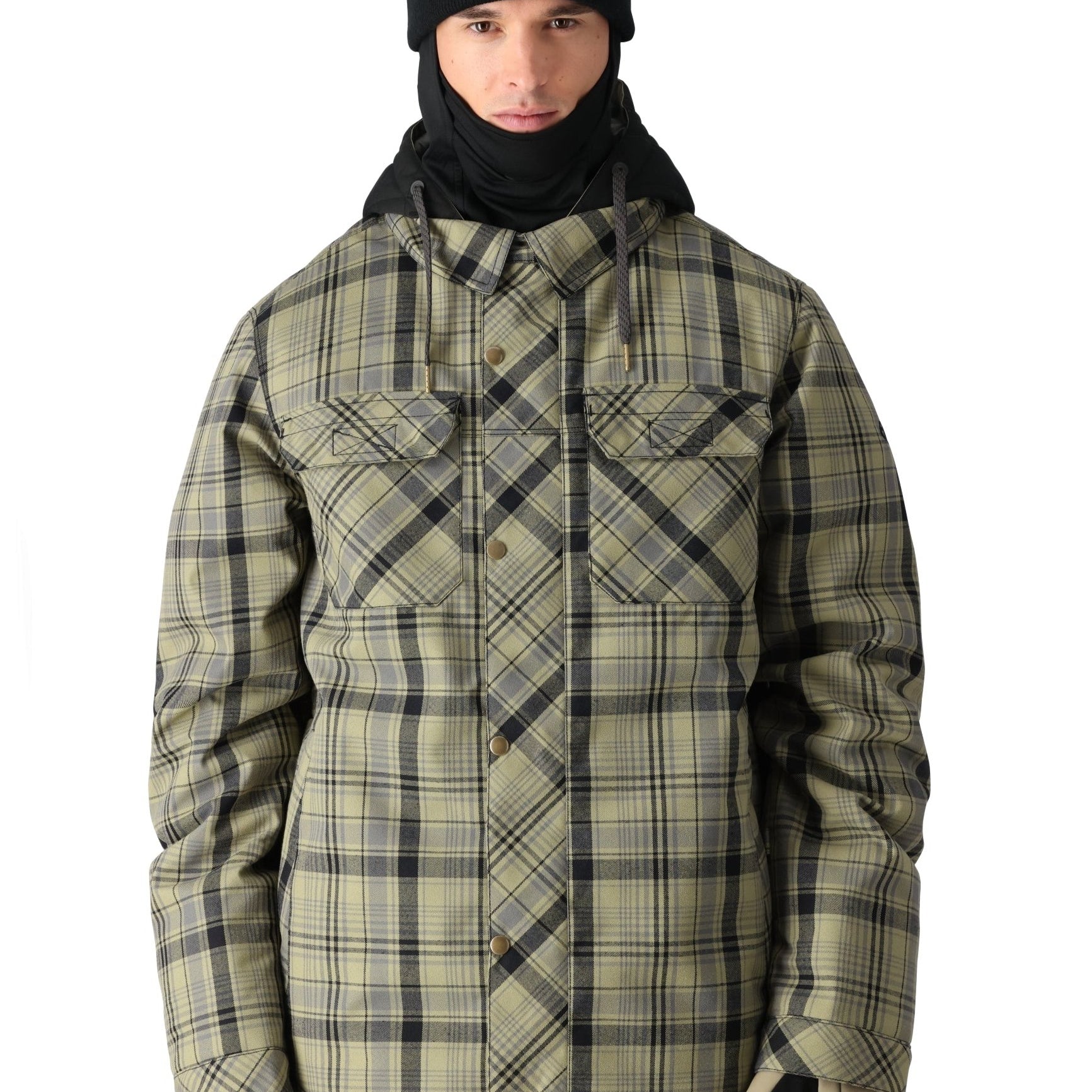 The 686 Woodland Insulated Jacket 2025 is primarily green with black and gray accents.