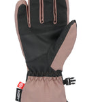 The 686 Youth Heat Insulated Glove 2025 is primarily tan with black accents and has an insulated palm.