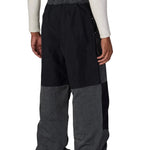 Men's 2.5L shell pant in black, patchwork panels and elastic waistband