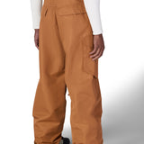 Men's caramel cargo pants with cargo side pockets and relaxed straight-leg fit
