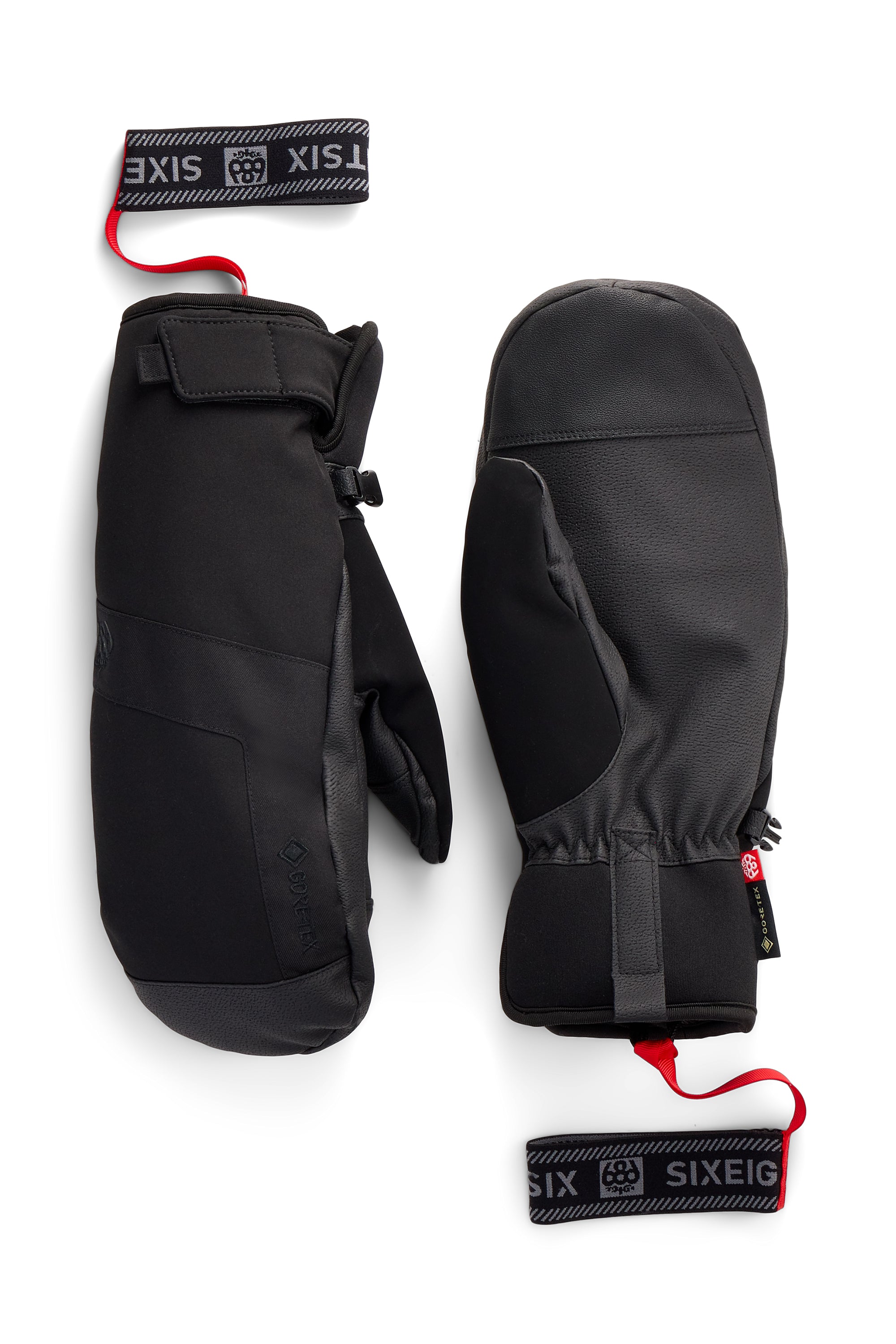 Black men's under-cuff mitt with GORE-TEX shell, adjustable wrist strap and brand cuff label