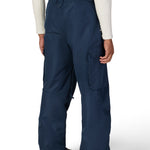 Men's navy cargo pants with back pocket and relaxed straight-leg fit