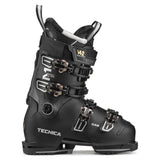 Tecnica Women's Mach 1 MV 95 Ski Boots 2026 - Black ski boots with white lettering and silver buckles.