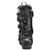 Tecnica Women's Mach 1 MV 95 Ski Boots 2026 - Black ski boots with a shiny finish and rose gold buckles.