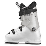 Tecnica Women's Mach 1 BOA HV 95 Ski Boots 2025 - White ski boots with black buckles and a white strap.