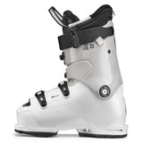 Tecnica Women's Mach 1 BOA HV 95 Ski Boots 2025 - White ski boots with black buckles and a white strap.