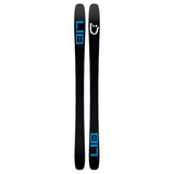 Lib Tech - UFO 95 Skis 2024 are black with a blue logo on top and bottom of skis.