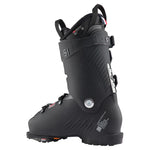 Rossignol Hi-Speed Elite Carbon 130 Ski Boots 2024 - Black ski boots with a carbon fiber overlay on the upper portion and silver buckles.