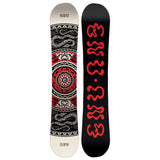 GNU Ladies Choice Snowboard 2026 - A black snowboard with a red logo and white lettering on top of a gray background.