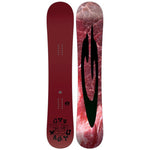 GNU Wagyu Snowboard 2026 - A red snowboard with a black logo and small white text on top.