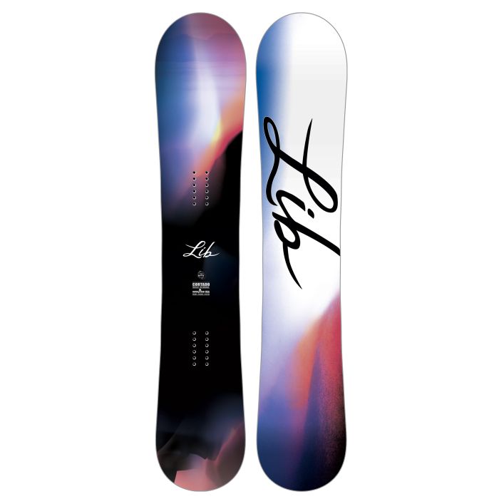 Libtech Women's Cortado Snowboard 2026 - A snowboard with a black base and white lettering that reads "Cortado".