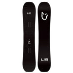 Lib Tech DPR Snowboard 2026 - Black snowboard with white lettering on top and bottom, featuring a textured pattern.