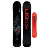 Lib Tech Women's Dynamiss Snowboard 2026 - A black snowboard with a woman's face and flowers on it.