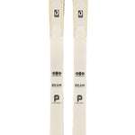 K2 Disruption 82 Ti skis, 2021 model, feature a distinctive black and white striped design.