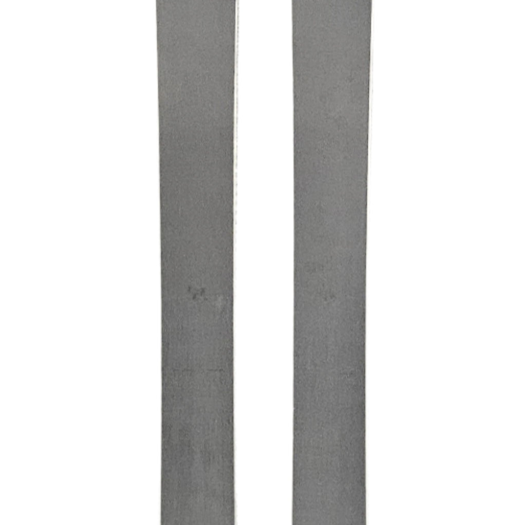 K2 Disruption 82 Ti skis, 2021 model, feature a clear top and distinctive red and gray design.