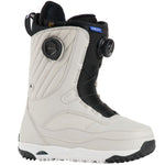 Burton Women's Limelight Boa Snowboard Boot 2025 - A white snowboard boot with a black BOA dial on the side and a blue label that says "Limelight" in white text.