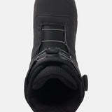 Burton Ruler Boa Snowboard Boots 2025 - Black snowboard boots with white stitching and a black BOA dial on top.