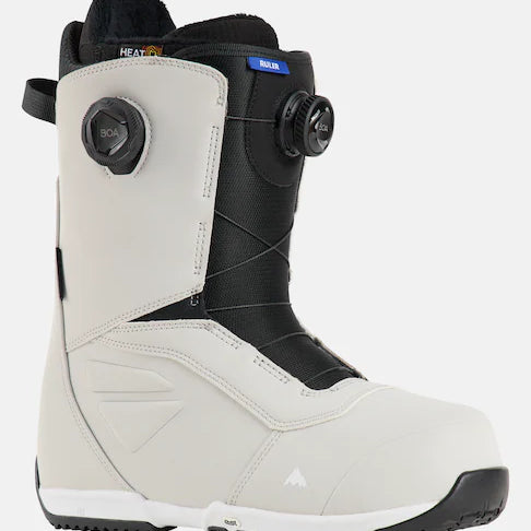 Burton Ruler Boa Snowboard Boots 2025 - Black snowboard boots with a white logo on the side and black laces.