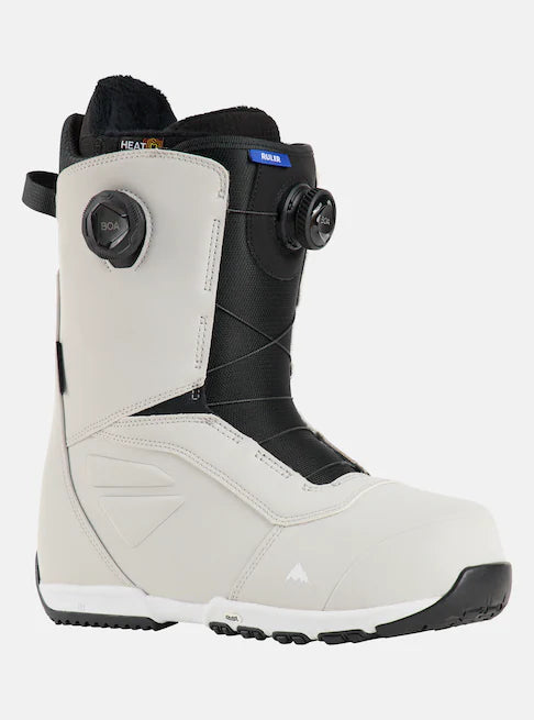 Burton Ruler Boa Snowboard Boots 2025 - Black snowboard boots with a white logo on the side and black laces.