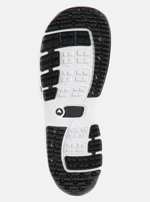 Burton Ruler Boa Snowboard Boots 2025 - Black snowboard boots with white accents and a black boa dial on top.