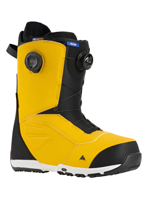 Burton Ruler Boa Snowboard Boots 2025 - Black snowboard boots with a blue logo on the side and black BOA dials.