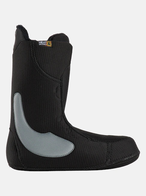 Burton Ruler Boa Snowboard Boots 2025 - Black snowboard boots with a silver-colored BOA dial on top of the tongue.