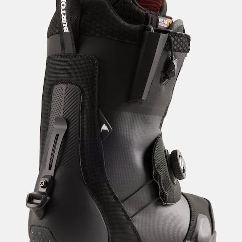 Burton Ion Step On Snowboard Boots 2025 - Black snowboard boots with a textured pattern on the heel and toe areas.