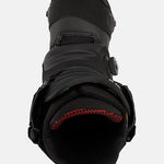 Burton Ion Step On Snowboard Boots 2025 - Black snowboard boots with a textured pattern on the toe cap and heel, featuring a strap buckle closure system.